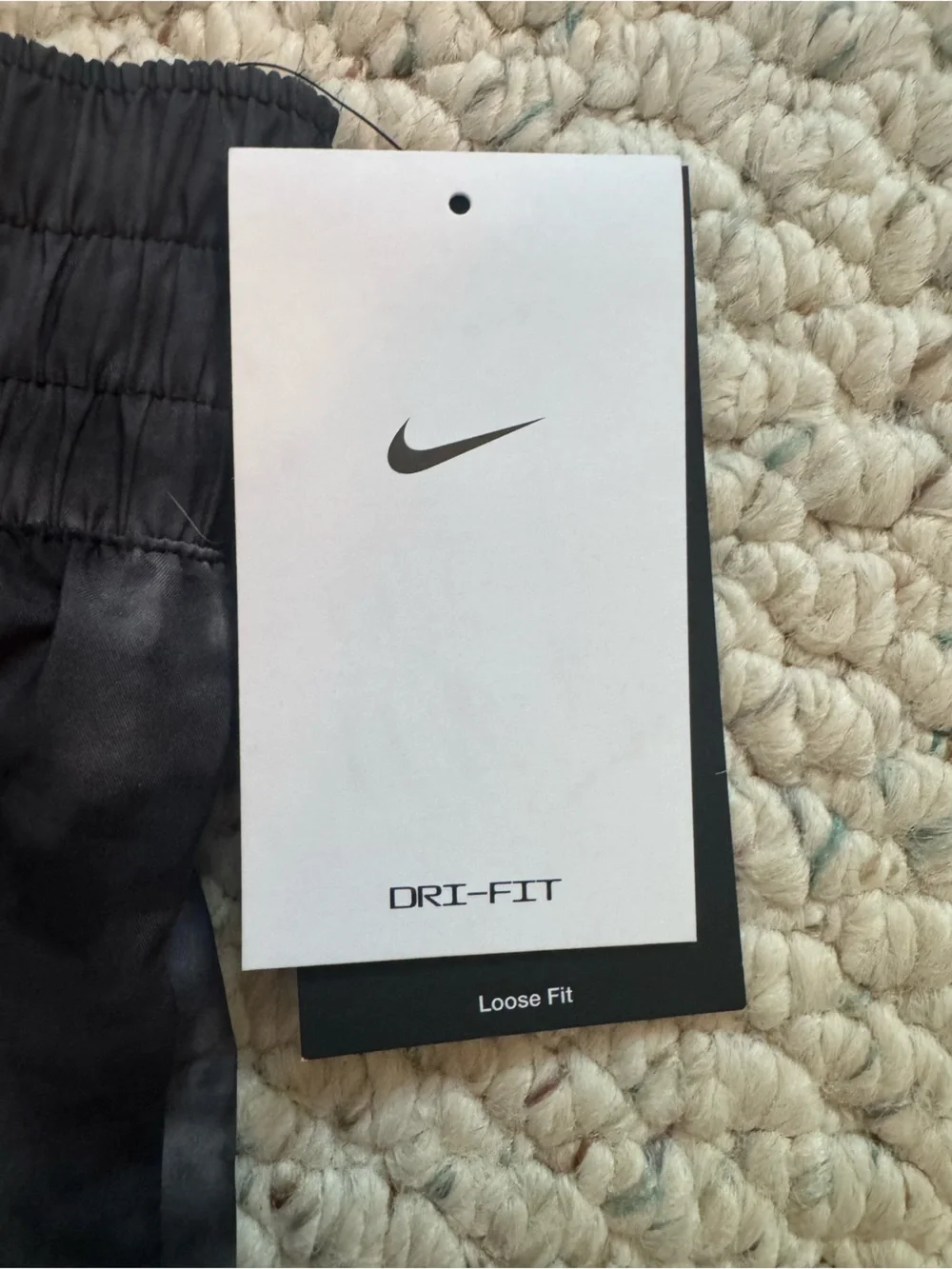 Nike Women's Black Gray Tie-Dye Athletic Shorts